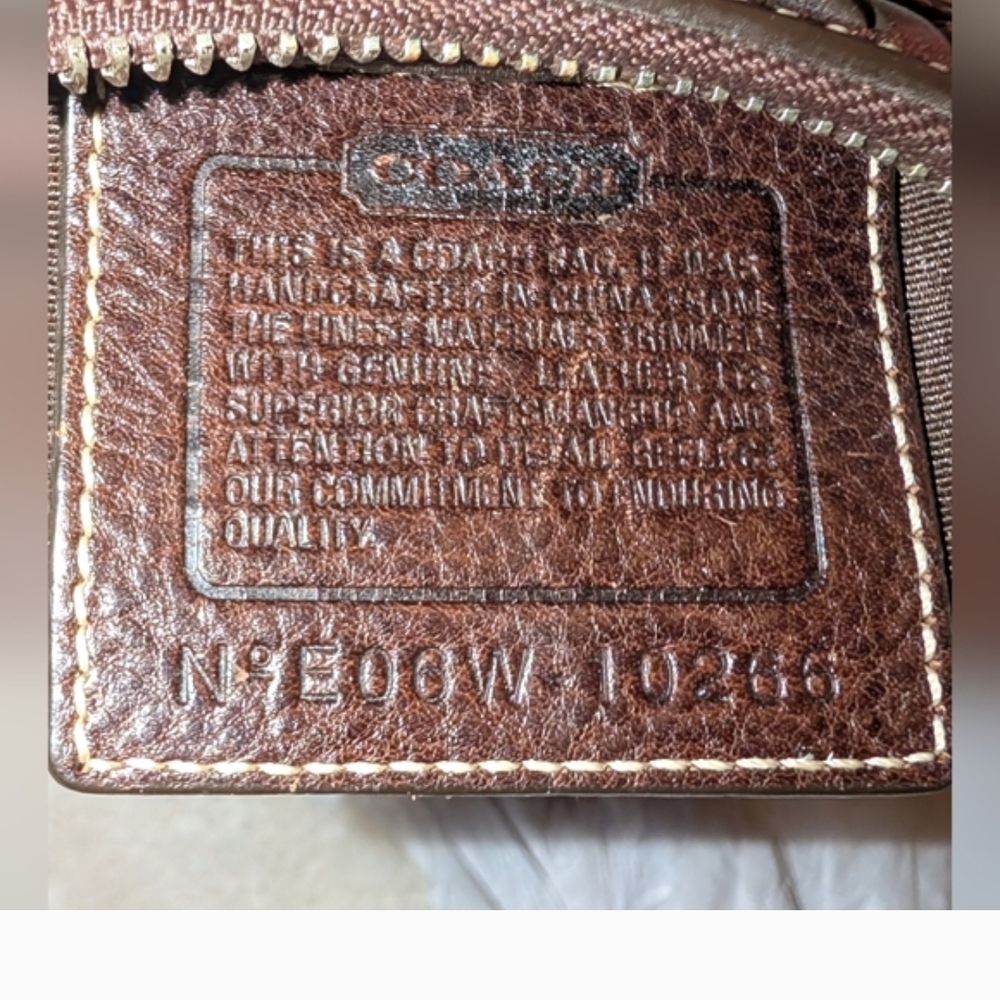 Coach Hampton Canvas Python Snake Suede Leather C… - image 2